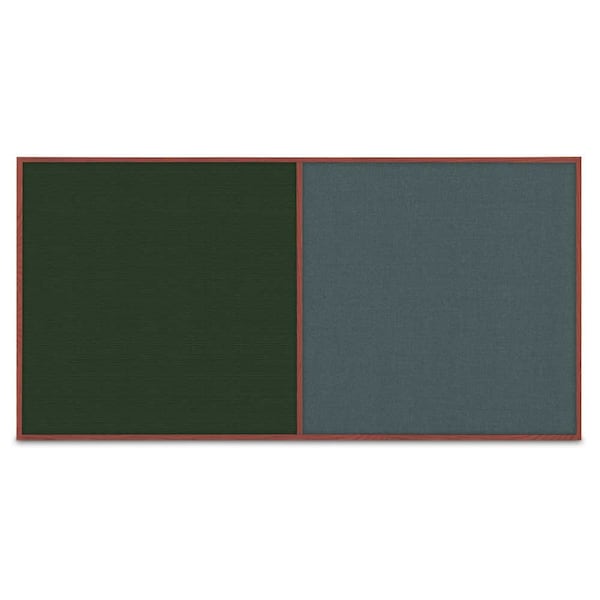 Enclosed Corkboard, 3 Door, 96"x48", 4" Fra, UV3413-BRONZE-BUFF
